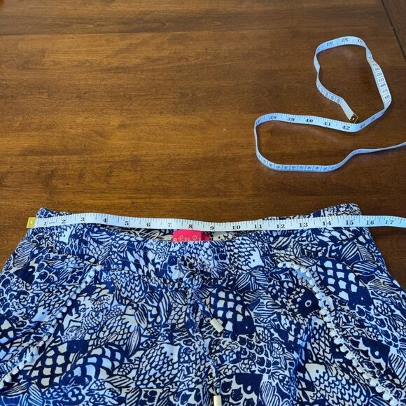 Lilly Pulitzer for Target blue white print pompom shorts medium - Picture 6 of 15